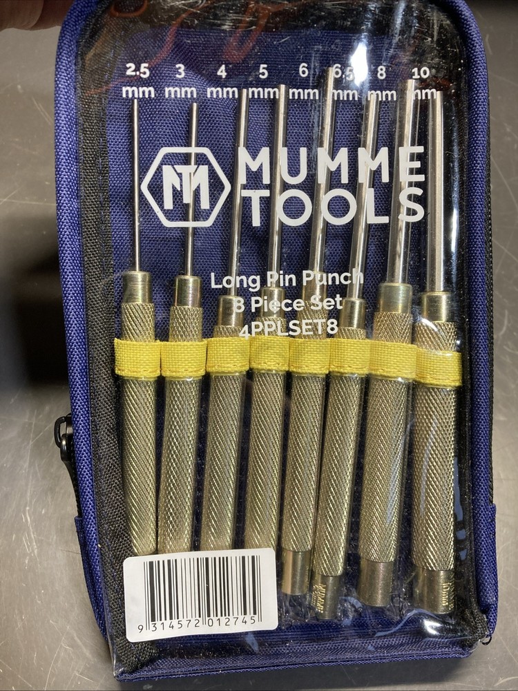 Mumme Tools 4PPLSET8 Long Pin Punch 8 Piece Set