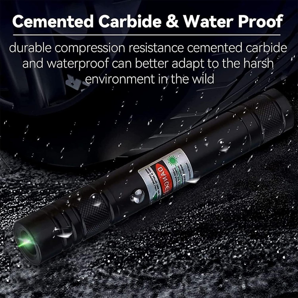 High Power Tactical Green Laser Pointer with Adjustable Focus & USB Recharge