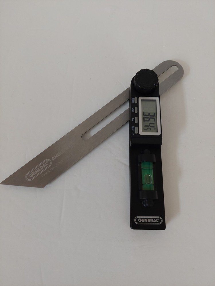 General Tools ANGLE-IZER T-Bevel Gauge & Protractor with Bubble #928 - Digital