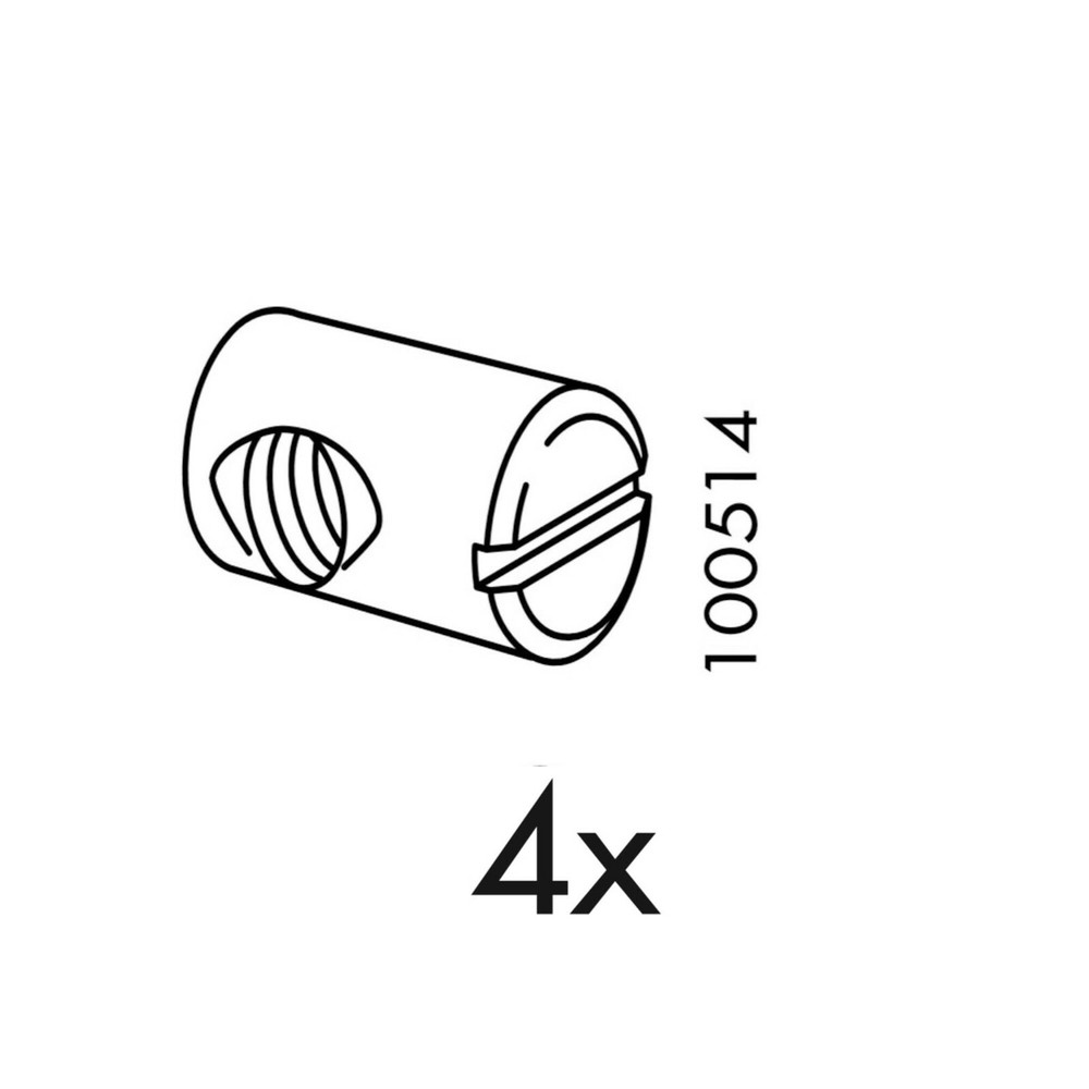 4 Ikea Cross Dowel Nut Sleeve Part # 100514