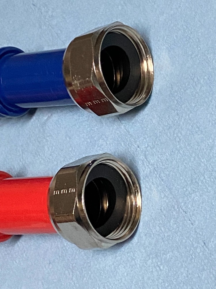 Water Heater Connector Set 3/4FIP x 3/4FIP x 24", Two Coated Stainless Steel