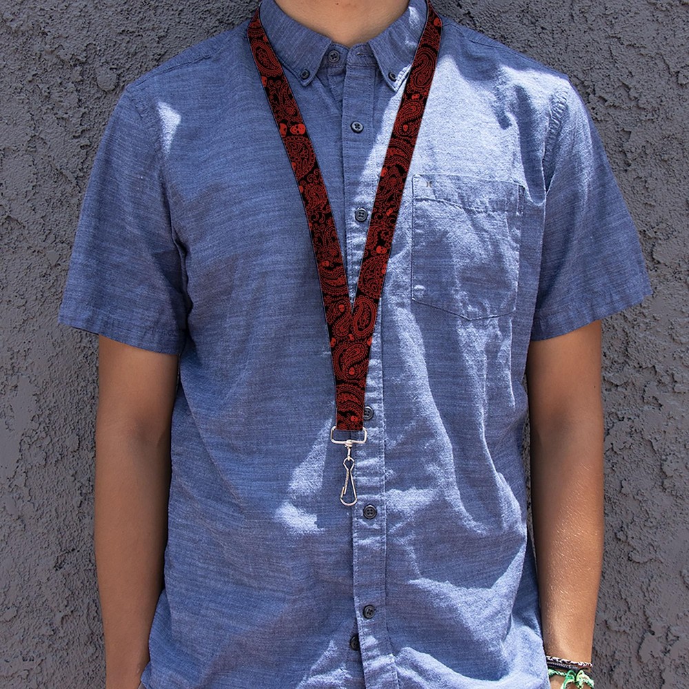Lanyard - Paisley Skulls