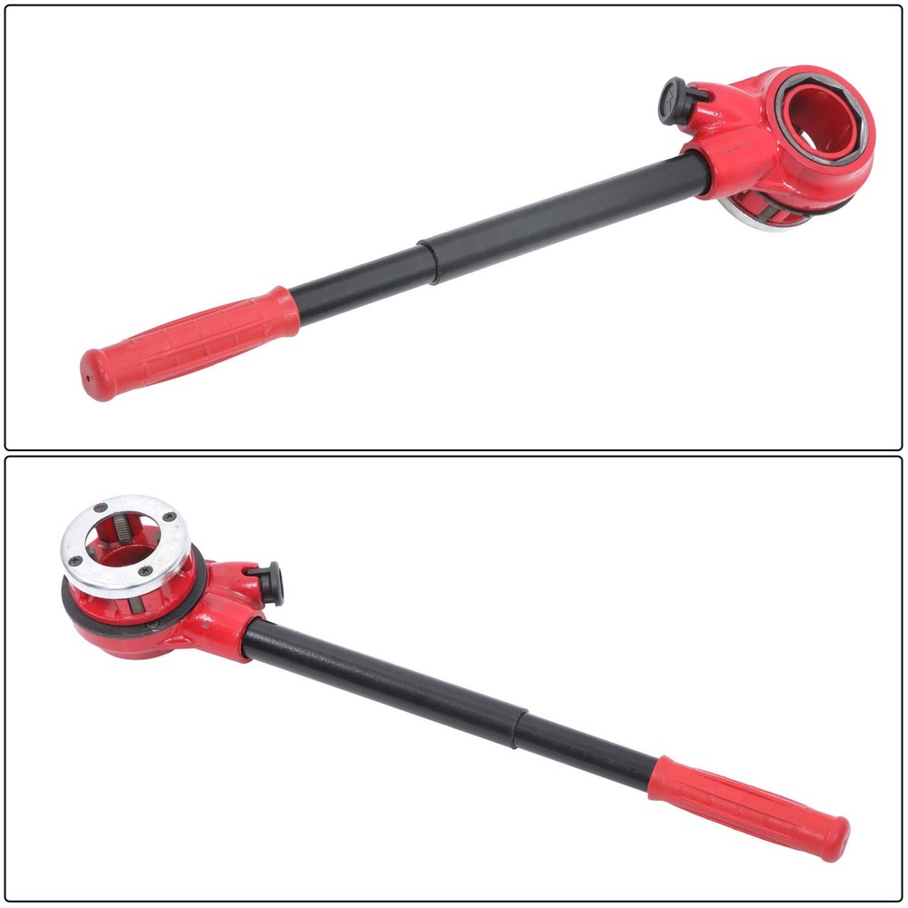 Ratcheting Pipe Threading Tool Set Ratchet Pipe Threader Kit With 6 Dies Set