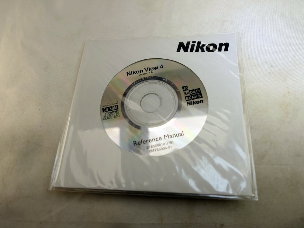 Reference Manual for Nikon View 4 Coolpix WINDOWS CD software disc
