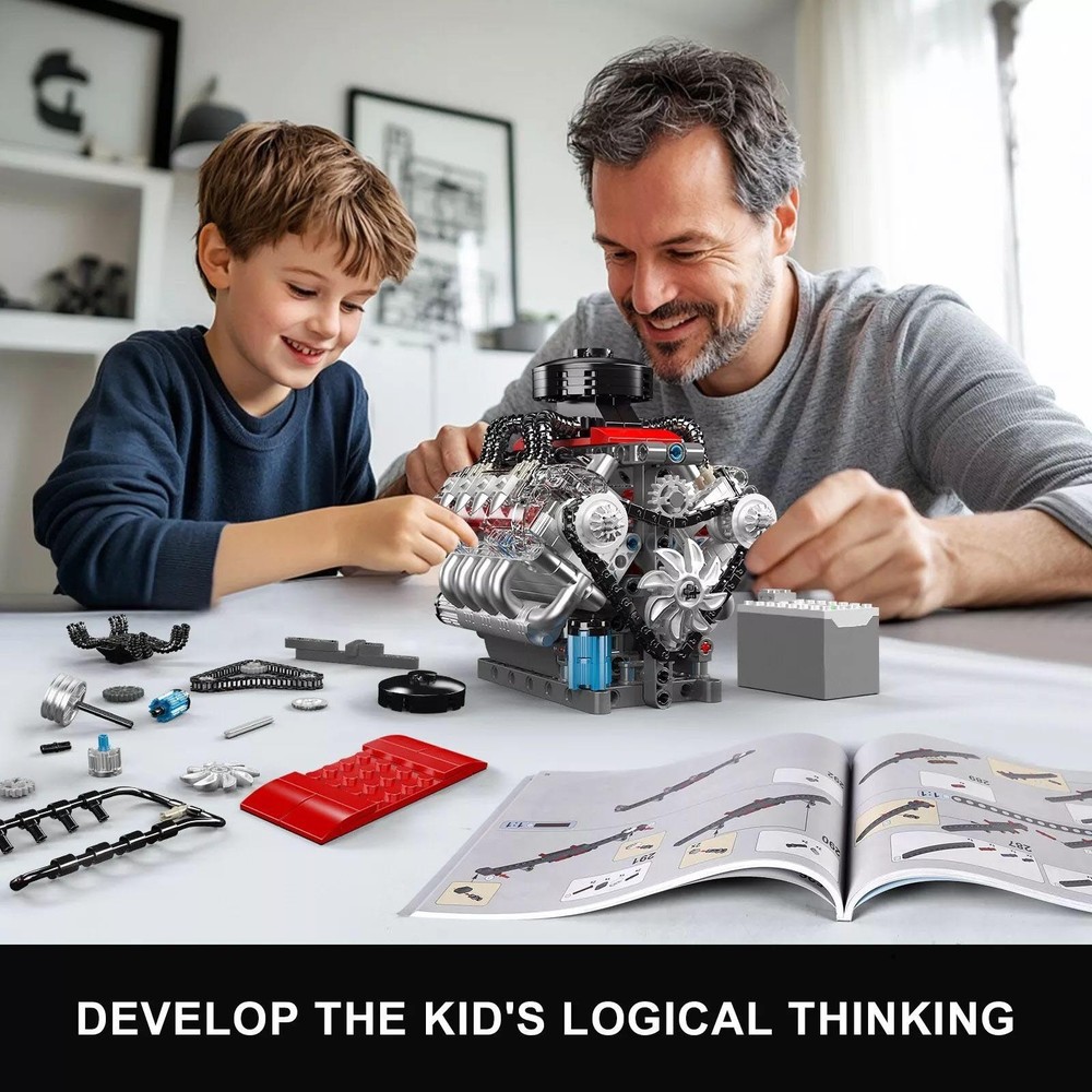 V8 Engine Motor Engineering Model Easy To Assemble With Strong Clamping Force