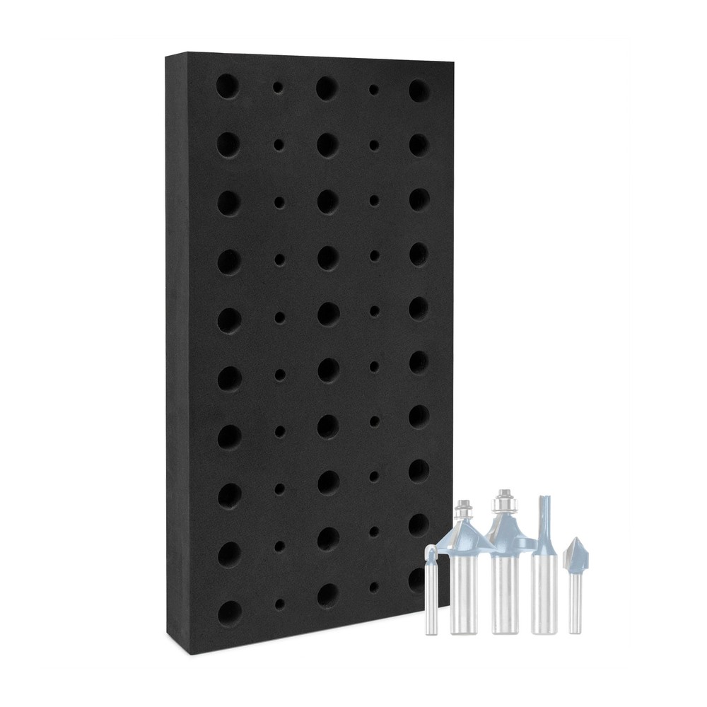 Router Bit Storage Tray - Quality Foam material for 50 bits