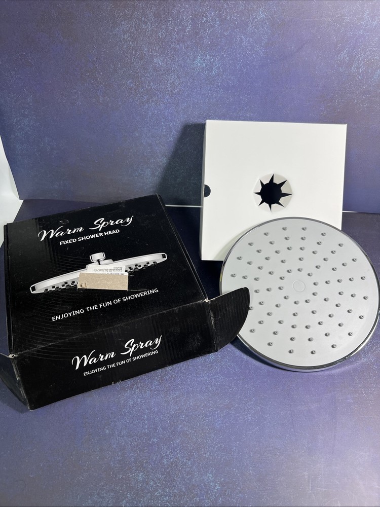 Warm spray fixed showerhead chrome 9 inches  round