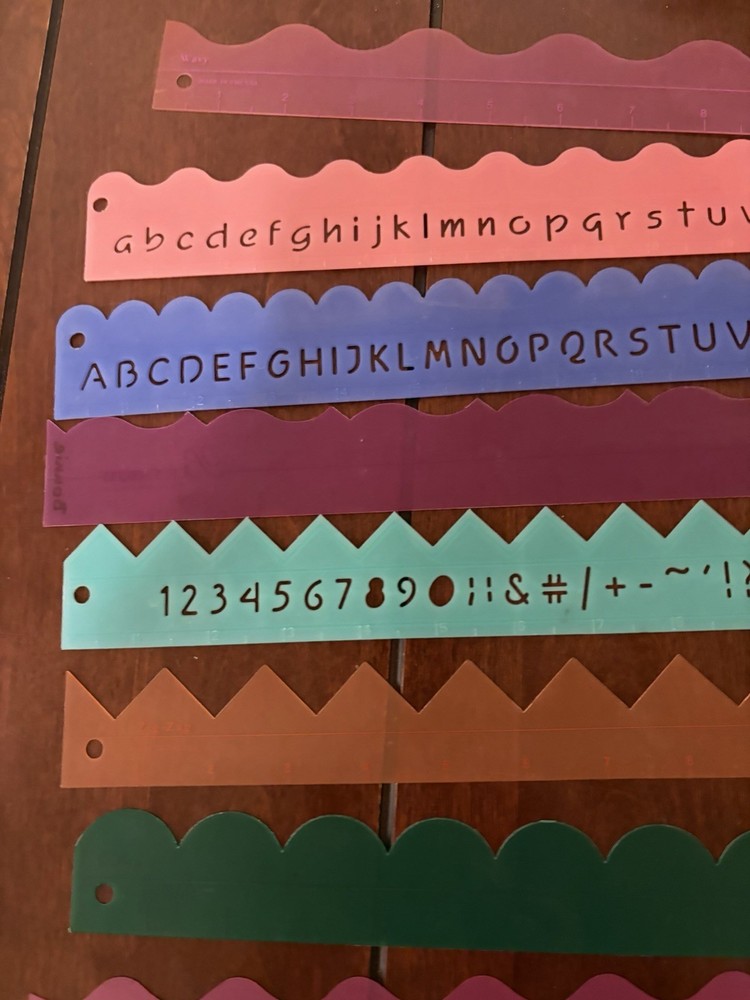 Creative Memories Borderline patterns Letters Rulers Scrapbook Tool ABC & Other