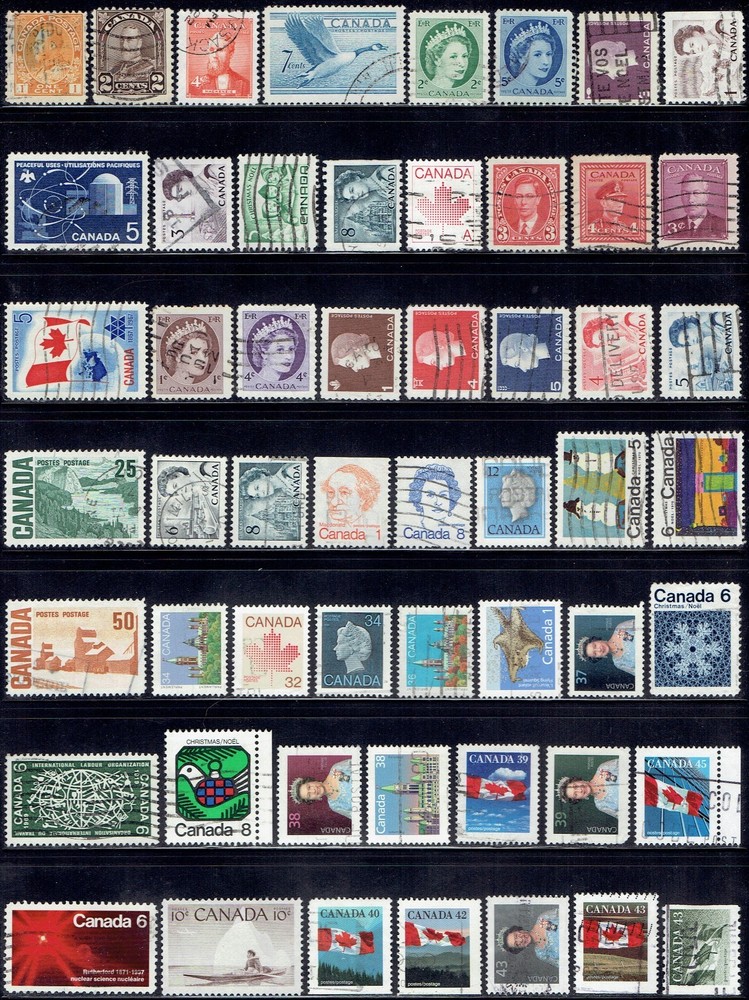 Canada all different lot #158 - 54 stamps