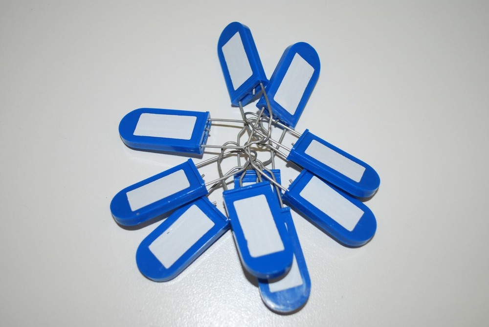 20 blue SECURITY PLASTIC PADLOCK SEAL S HASP STEEL WIRE