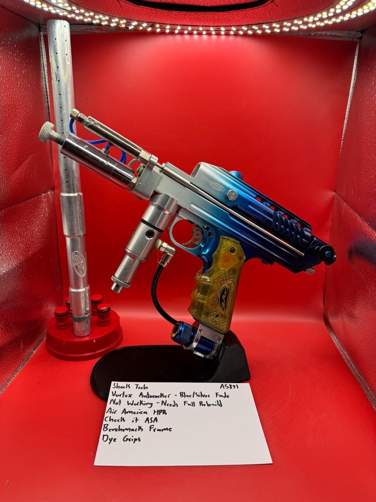 Shock Tech Vortex Autococker - Black/Silver Fade - Not Working