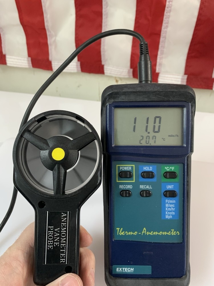 Extech Thermo-anemometer With Protective Case And Vane Probe