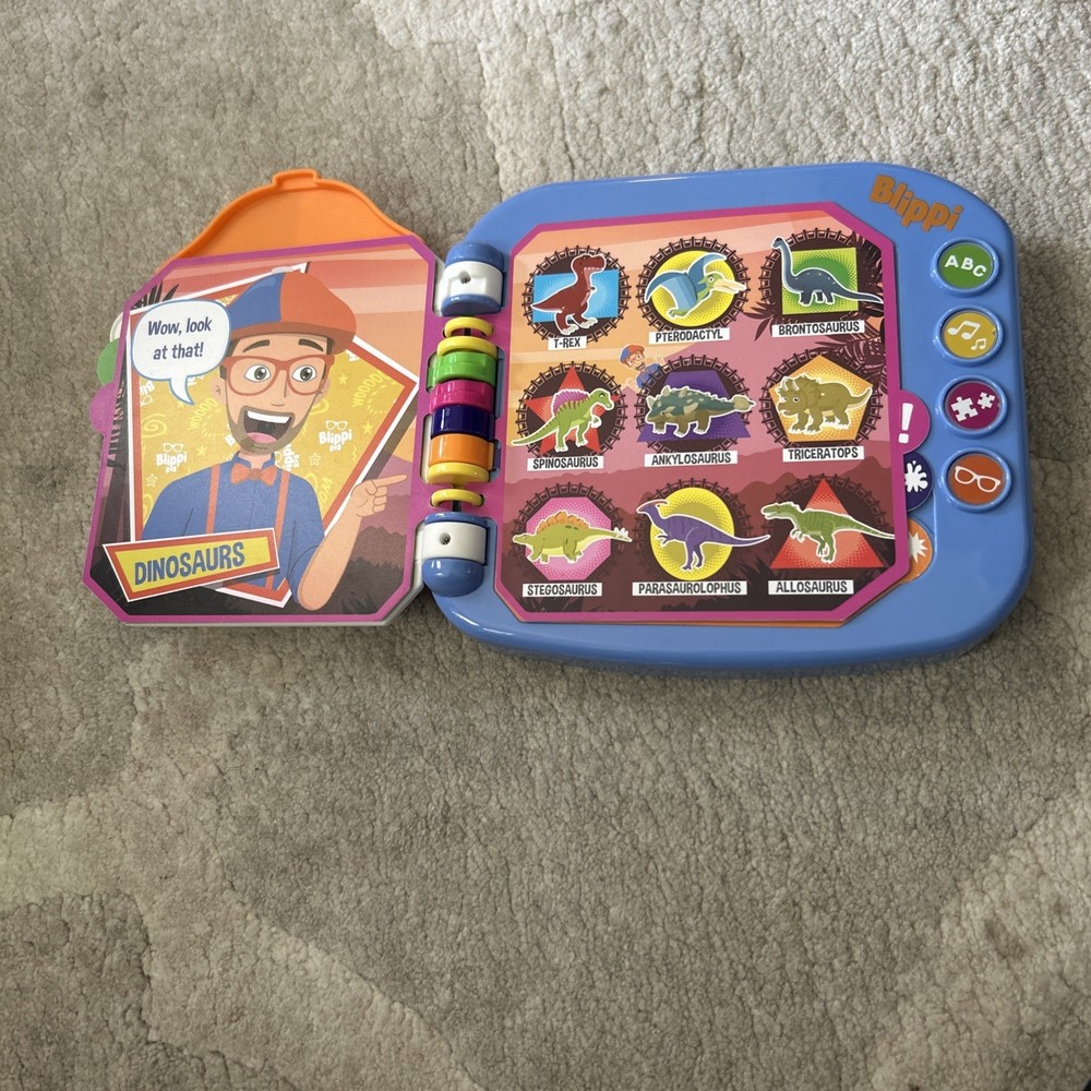 Blippi Learn & Play Word Book Interactive Light-Up Sounds Tested Works Moonbug