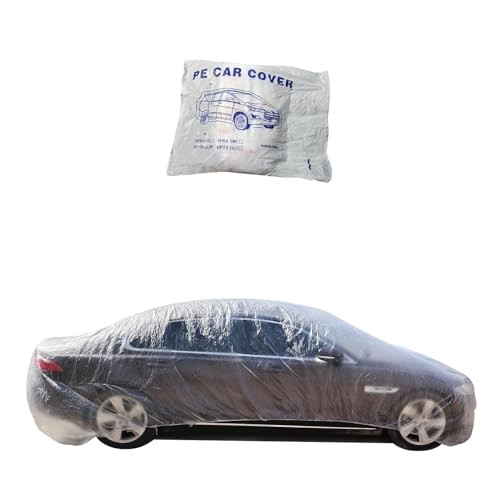 Clear Plastic Disposable Car Protective Cover, Temporary Universal Rain Dust