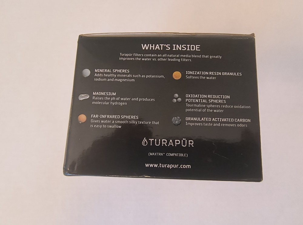 Turapur Hydrogen Water Pitcher Filters Maxtra Compatible 3 Filter Value Pack New