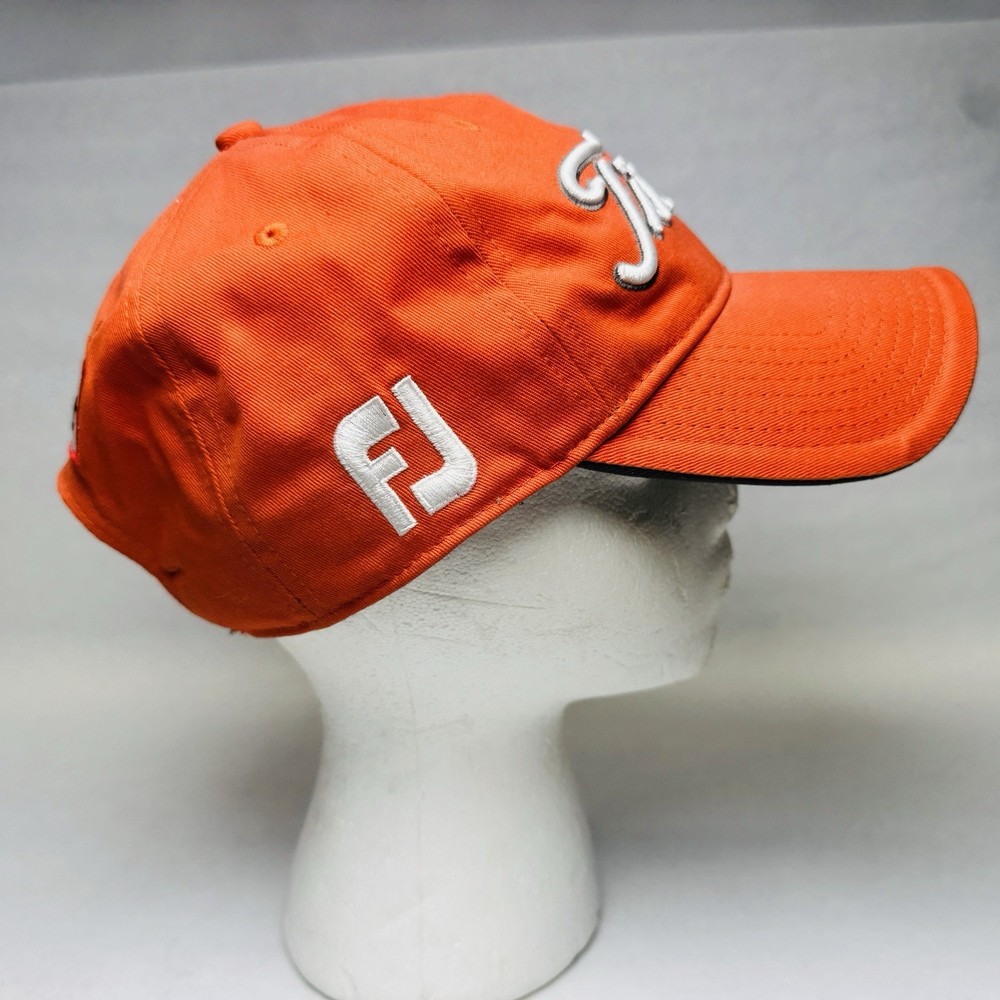 Titleist Pro V1 FJ Golf Hat Cap Adjustable Strapback Footjoy Orange
