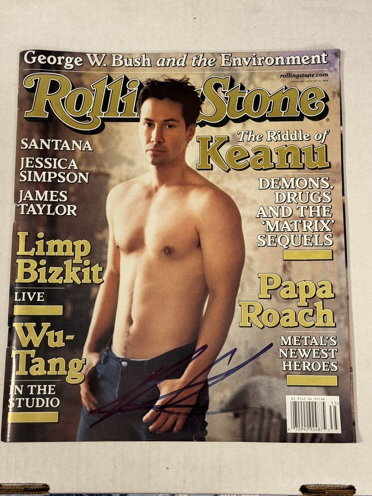 2000 Rolling Stone Keanu Reeves Authentic Signed Autograph Magazine Rare HTF 🔥