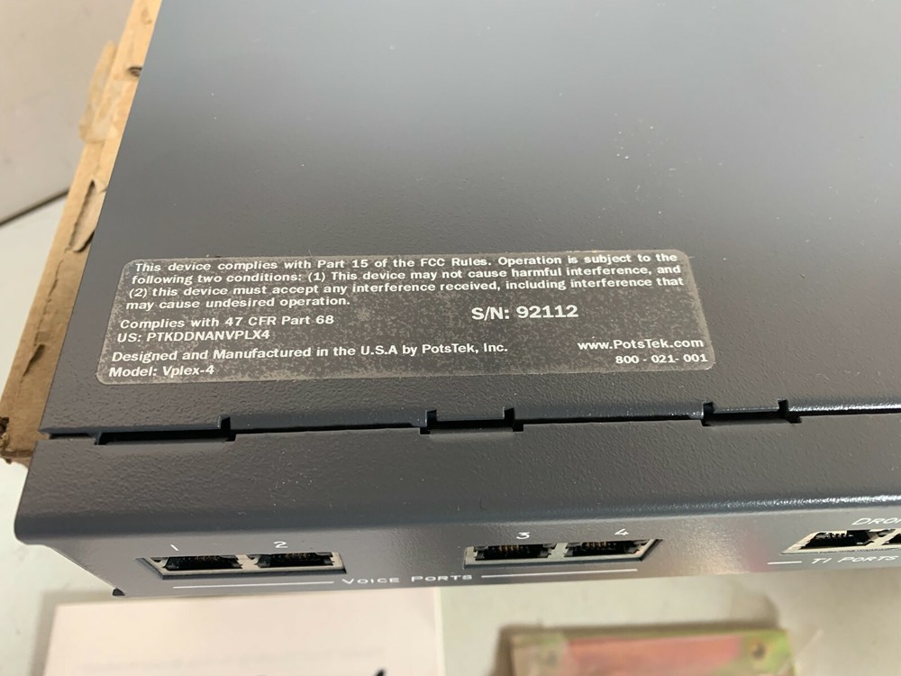 New PotsTek Vplex-4 Voice Access Multiplexer