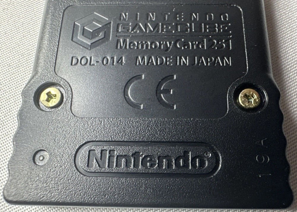 Nintendo GameCube Black Memory Card 251 Blocks (DOL-014) Genuine OEM Tested
