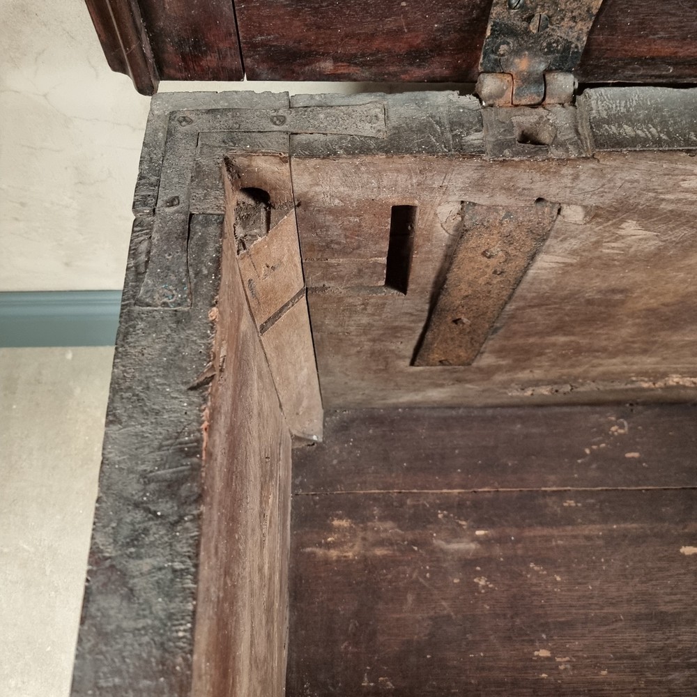 A 16th Century And Later Coffer.