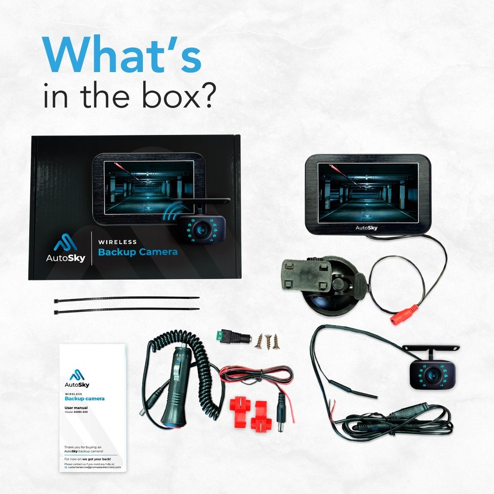 Wireless Backup Camera for RV Truck Trailer 5" Monitor Night Vision AutoSky