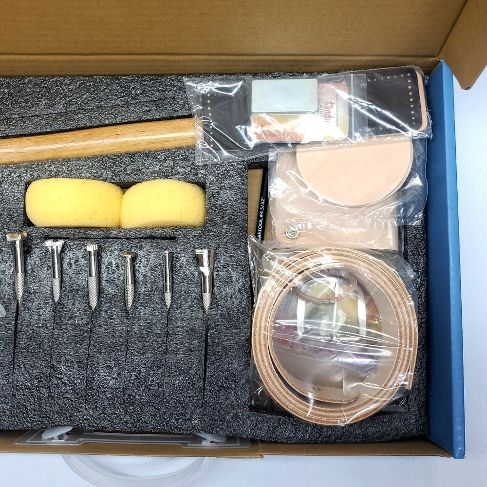 Tandy Basic Stamping Leather Set 1 ~ Includes 5 Leather Projects
