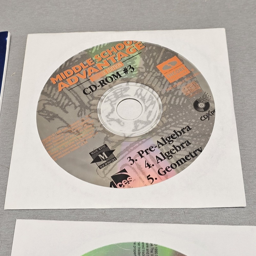 Middle School Advantage Deluxe Edition Educational CD-ROM Lot Complete