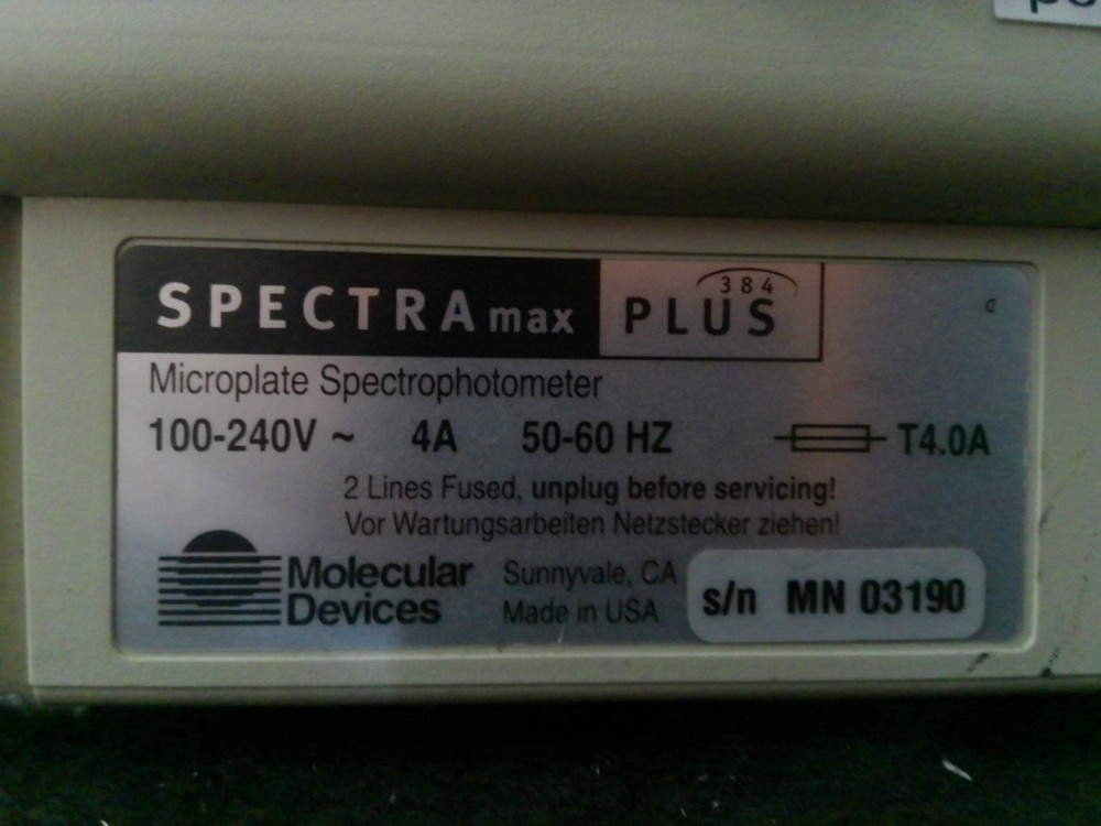 Molecular Devices Spectra Max PLUS 384 Microplate Spectrophotometer