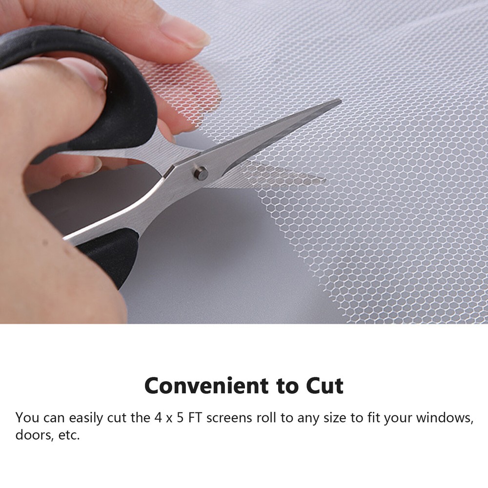 Window Mesh Screen 4 x 5 FT Screen Roll Screen Replacement for Window Door X5O1
