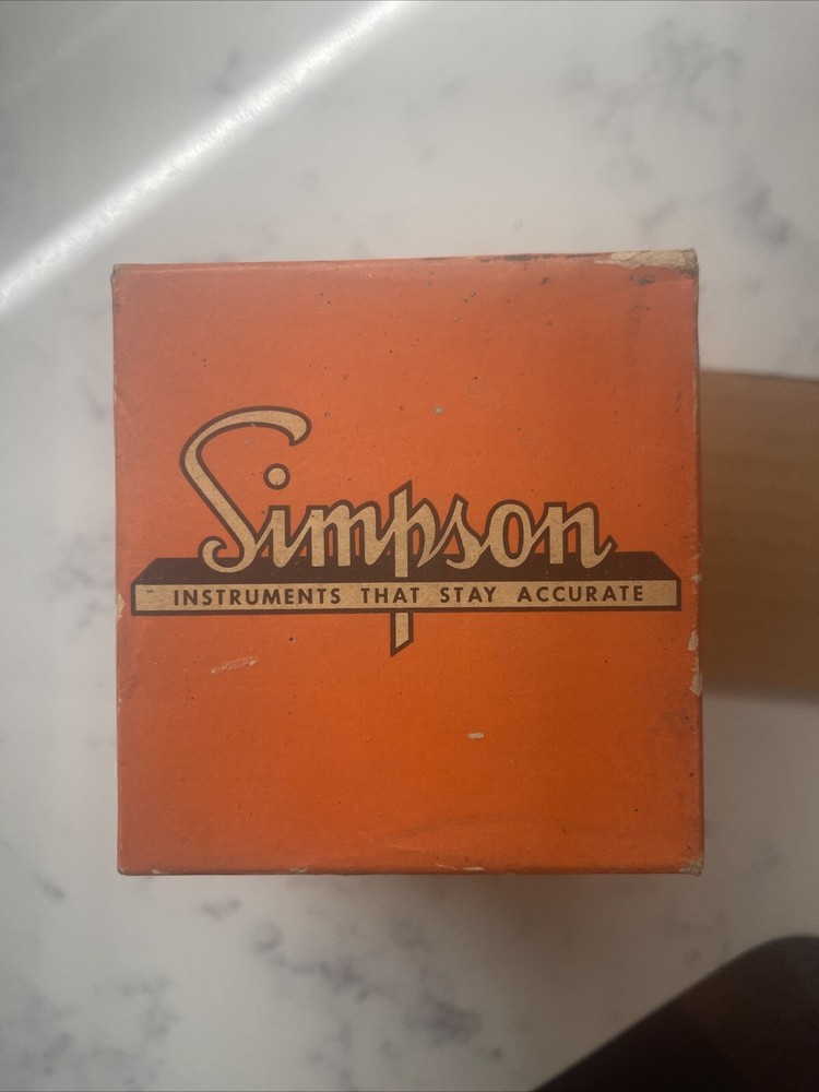 Simpson Model 25 DC Microamperes Meter 0-100 In Box Vintage