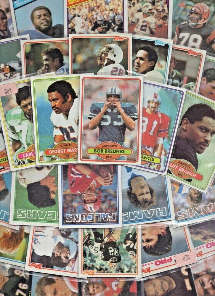 NFL Single Trading Cards 1980s