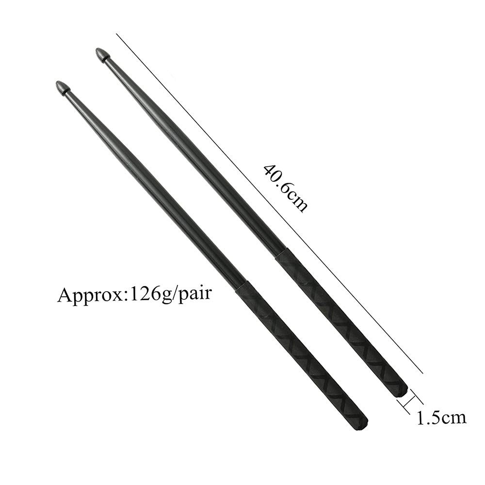 Nylon Drum Sticks for Set 5A Light Durable Plastic Exercise Black