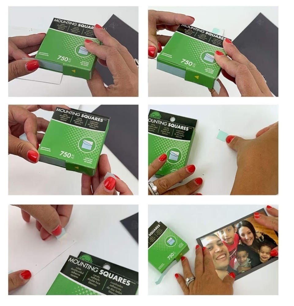 2 PACK! iCraft Mounting Squares White .5" 750/Pkg