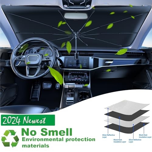 Windshield Sun Shade Umbrella for Car Foldable Umbrella Front Window Abstract