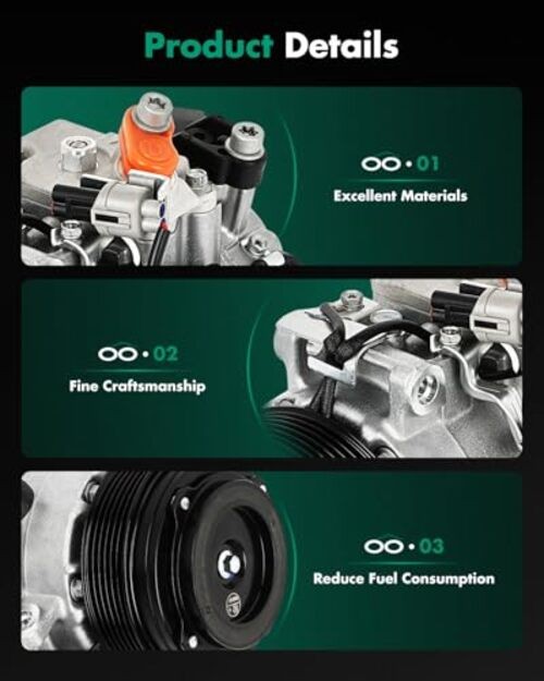 A/C Compressor with Clutch for Freightliner Sprinter 2500/3500 2.1L 2014
