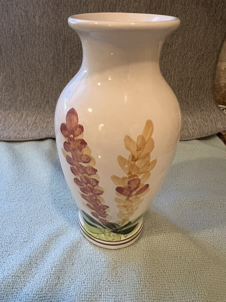 Rubens Rare Hand-painted Floral Vase.