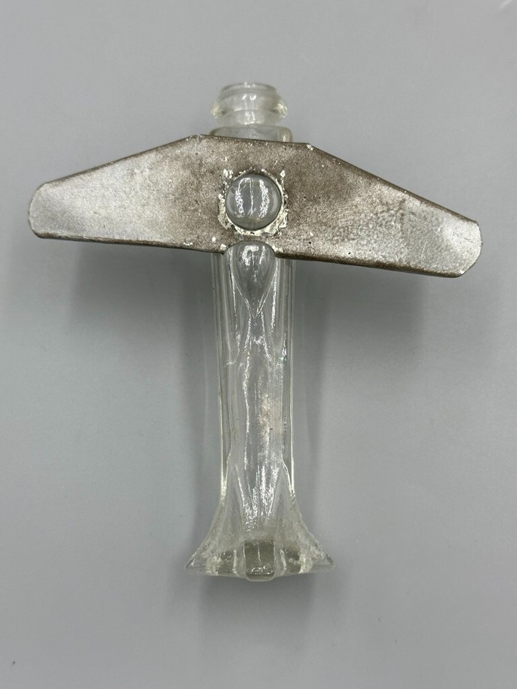 c 1940 AIRPLANE Patent 113053 Glass CANDY CONTAINER A&E 4