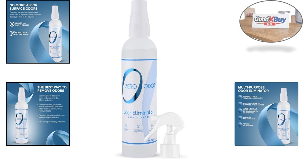 Odor Eliminator Spray 8oz Multi-Purpose Surface & Air Freshener Unscented - E...