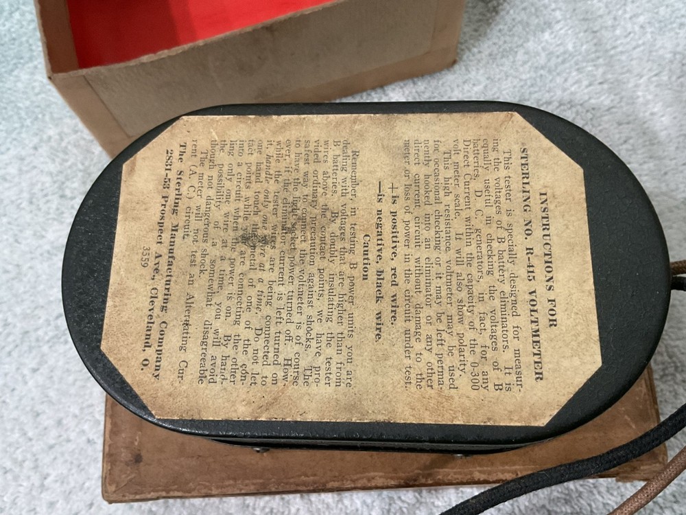 Sterling Type R-415 DC Volt Meter in Original Box