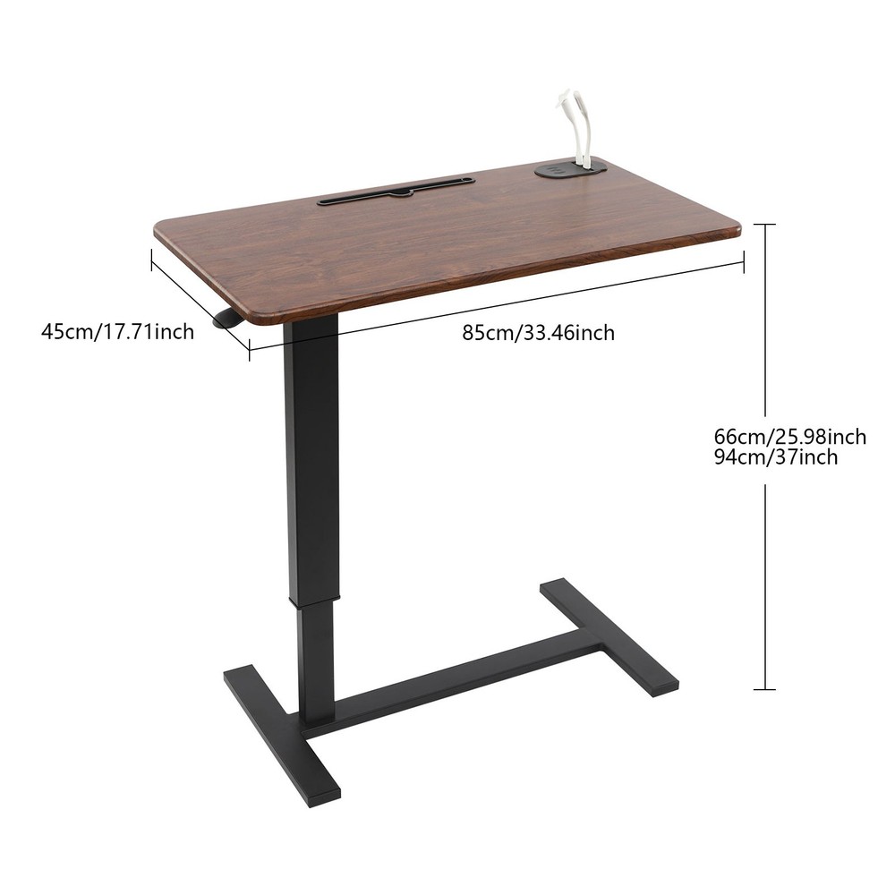 C-shaped Mobile Laptop Table, Mobile Bedside Table, Adjustable Side Table