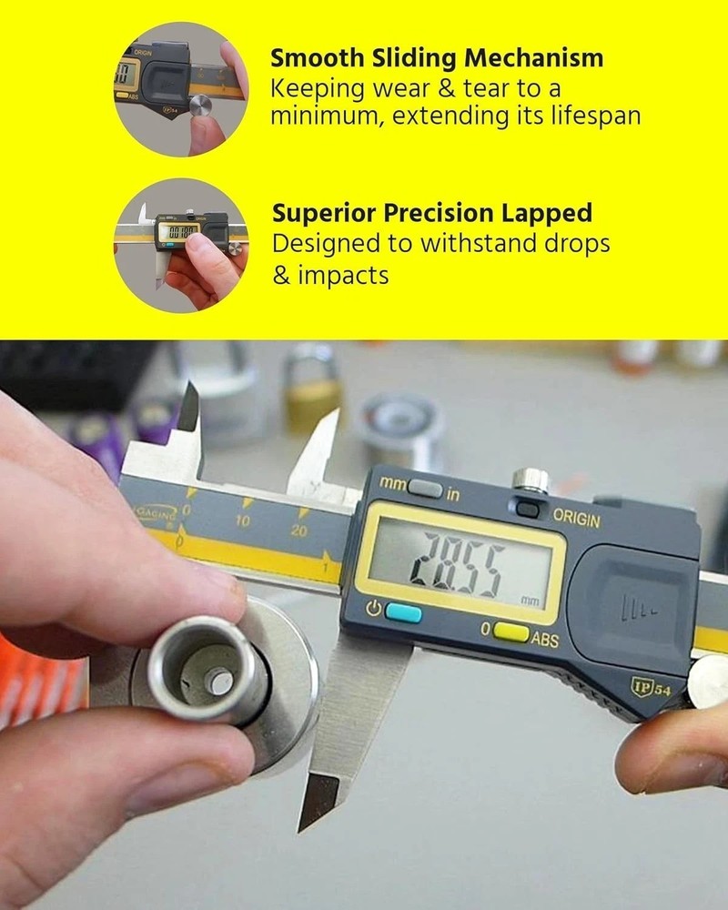 Absolute Origin 0-6" Digital Caliper - Accurate, Durable, with USB Data Export
