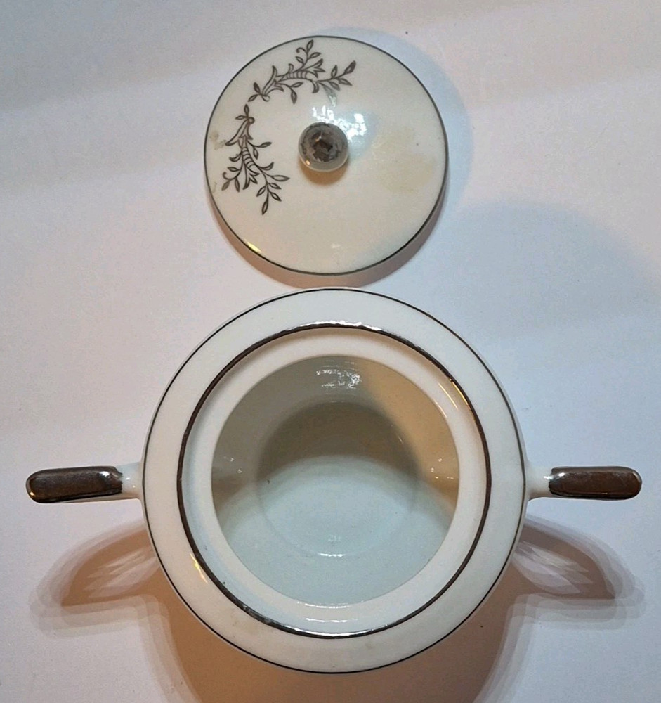 Lefton China Sugar Dish "25th Anniversary"