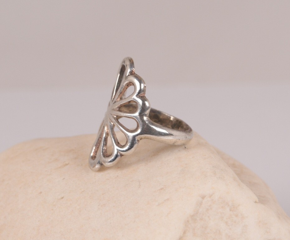 Navajo Sand Cast Sterling Silver Ring