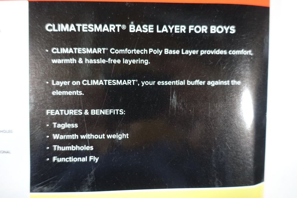 Cuddl Duds ClimateSmart Baselayer Set Boys Medium 8/10 Comfortech Polyester Navy