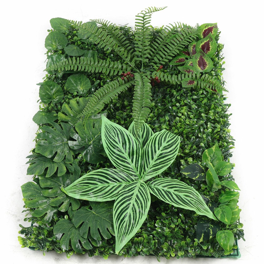 12 Pcs Artificial Plant Wall Mat Greenery Wall Hedge Grass Fence Foliage Panel