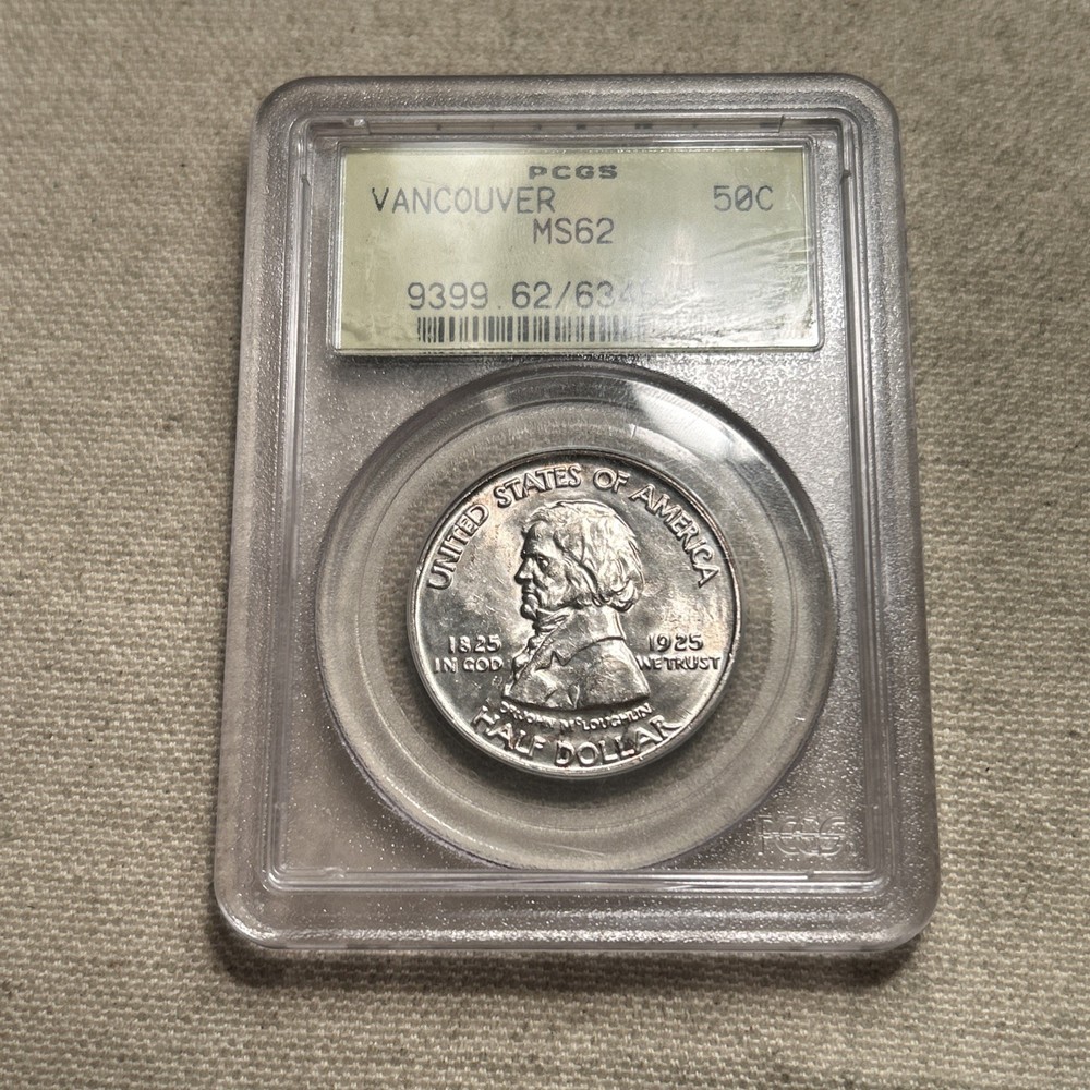 Vancouver Commemorative Silver Half Dollar 1925 MS62 PCGS OGH