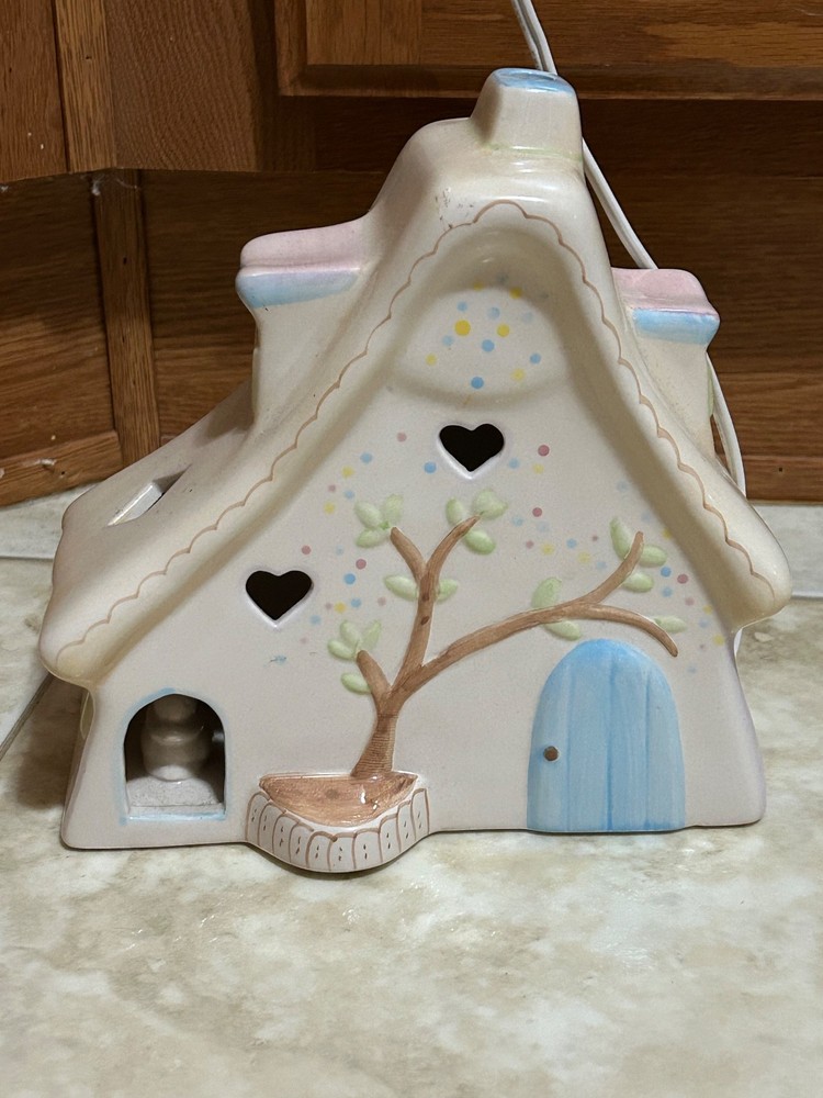 White Rabbit England Cottage Night Light Pottery