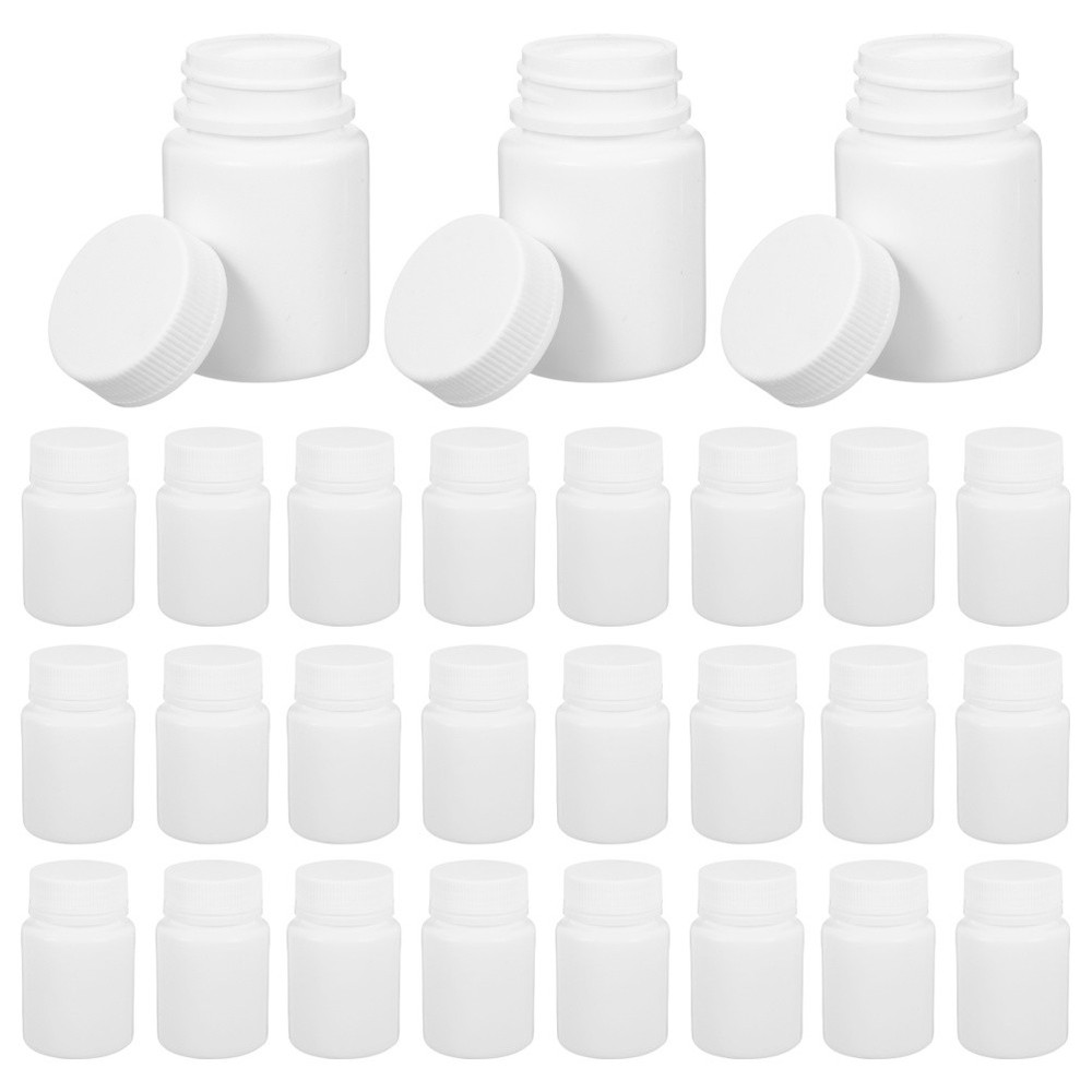 100 Pcs Empty Plastic Bottles Medicine Container Capsule Mini Pill