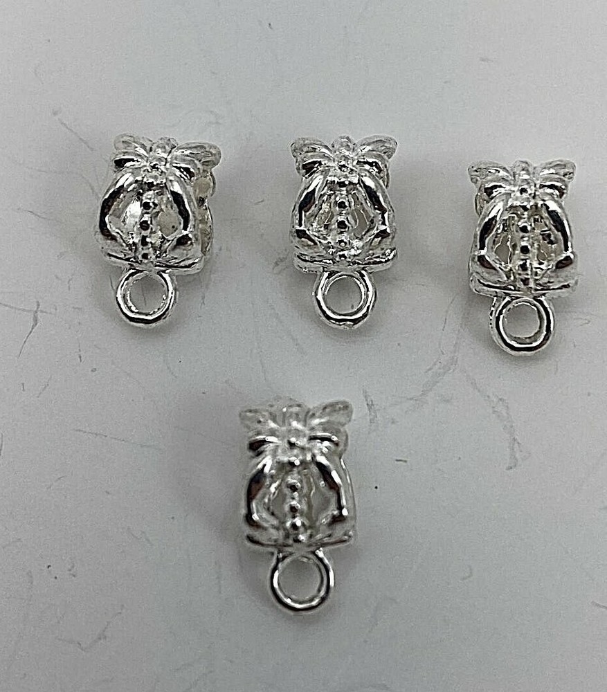 1,000~ Silver Bails Connectors for Charms/Pendants/Beads #8 Box 101