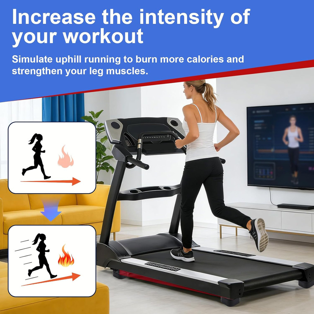 Adjustable Treadmill Incline Riser Blocks - 4 Pack Non-Slip Accessories